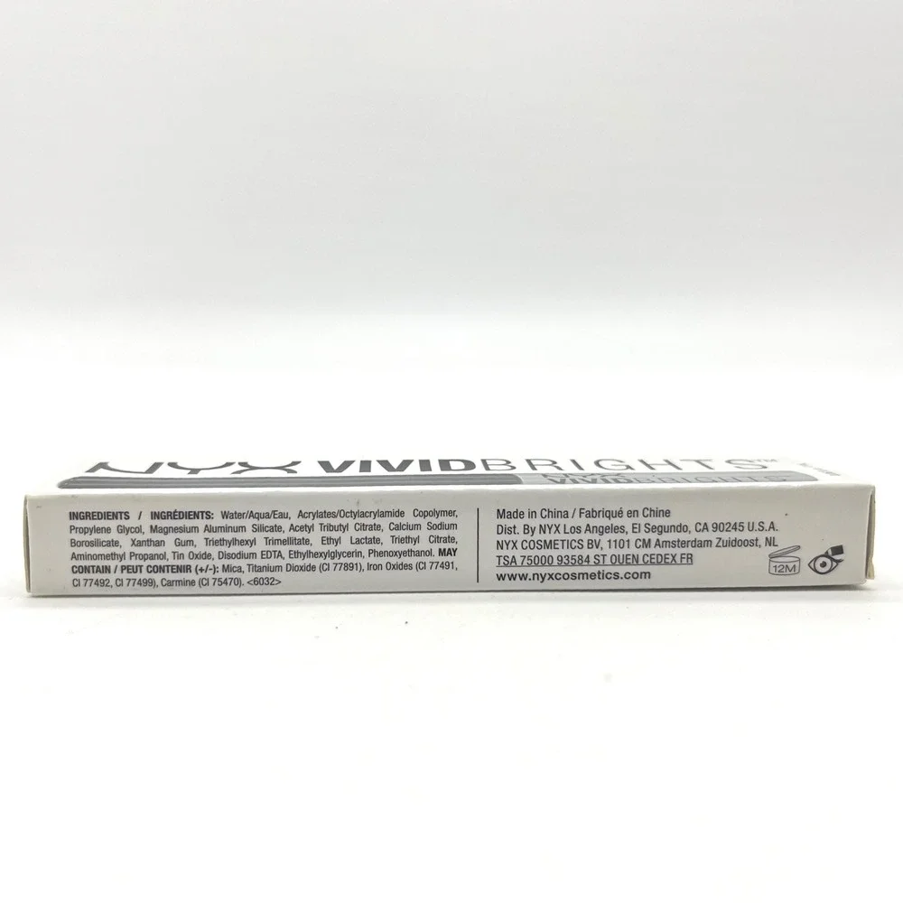 NYX Vivid Brights Liquid Eyeliner VBL10 Gunmetal Gray‎ Waterproof Bold Pigment